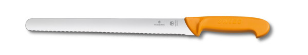 Swibo,slicing knife,wavy edge,yellow,30cm