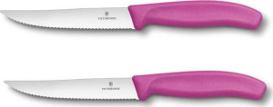 pizza knife, pink, SwissClassic, wavy. 2 pieces blistered - Reklamnepredmety