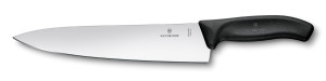 SwissClassic carving knife, 25 cm, black, Blister - Reklamnepredmety