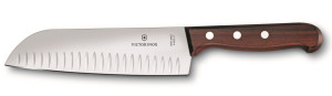 Santoku knife, rosewood handle, fluted edge, gift box, stainless - Reklamnepredmety