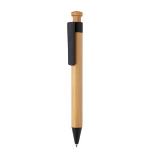 Bambus Stift mit Wheatstraw-Clip, grün - Reklamnepredmety