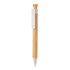 Bambus Stift mit Wheatstraw-Clip, grün - Reklamnepredmety