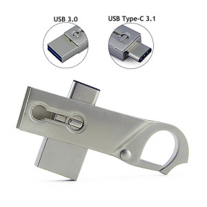 USB-STICK KARABINER MIT TYPE-C ANSCHLUSS - Reklamnepredmety