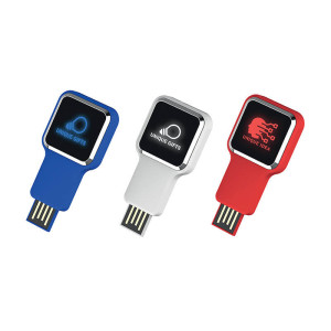 AUSZIEHBARER USB-STICK MIT LED-LOGO - Reklamnepredmety