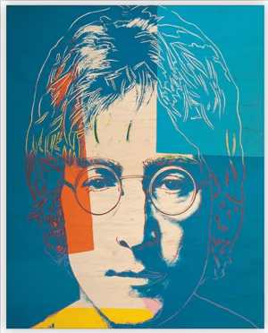 Drevený obraz John Lennon - Reklamnepredmety