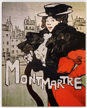 Drevený obraz Montmartre - Reklamnepredmety