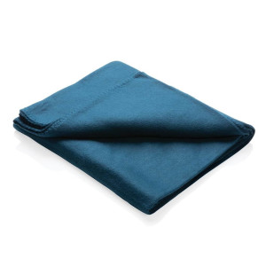 Fleece-Decke im Etui, navy blau - Reklamnepredmety