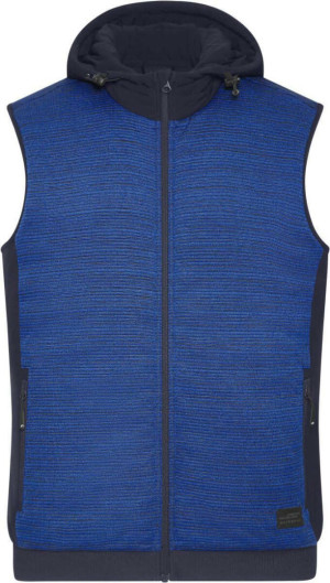 Pánska vatovaná hybridná pletená fleecová vesta - Reklamnepredmety