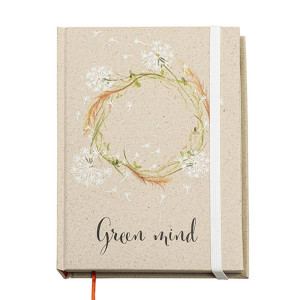 Grass paper hard cover notebook - Reklamnepredmety