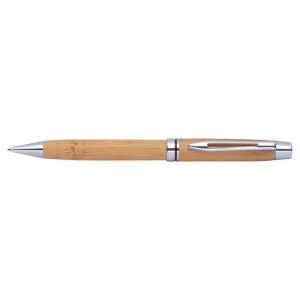 Drevené guľôčkové pero s kovovými aplikáciami - Reklamnepredmety