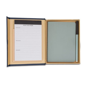 KAMPA notebook and planner set, dark blue - Reklamnepredmety