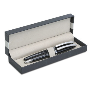 MIRACLE gift set with ball and ceramic pen,  black - Reklamnepredmety