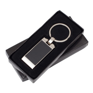FORTE metal key ring,  black - Reklamnepredmety