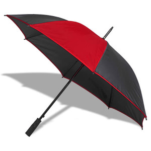 DAVOS automatic umbrella,  black/red - Reklamnepredmety