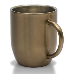 DUSK stainless steel thermo mug 380 ml,  gold - Reklamnepredmety