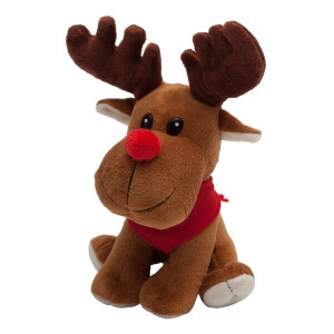 HAPPY REINDEER cuddly toy, brown - Reklamnepredmety