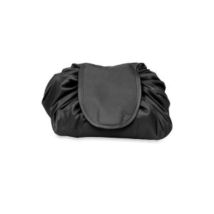 MELISA drawstring cosmetic bag, black - Reklamnepredmety