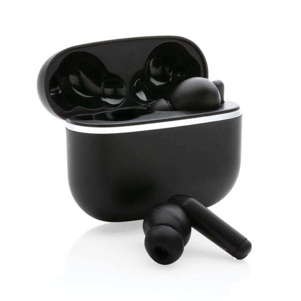 Swiss Peak TWS Ohrhörer 2.0 aus RCS recyceltem Kunststoff, schwarz