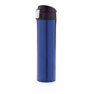 Easy Lock Vakuum-Flasche aus RCS recyceltem Stahl, blau - Reklamnepredmety