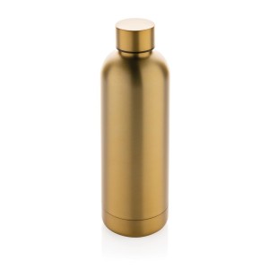 Impact Vakuumflasche aus RCS recyceltem Stainless-Steel, gold - Reklamnepredmety