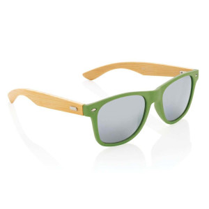 Sonnebrille aus FSC®-Bambus und RCS recyceltem Kunststoff, grün - Reklamnepredmety