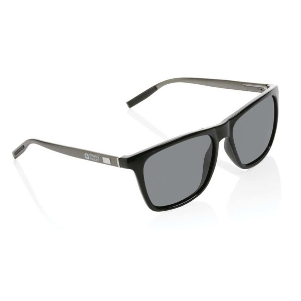 Swiss Peak polarisierte Sonnenbrille aus RCS Kunststoff, schwarz
