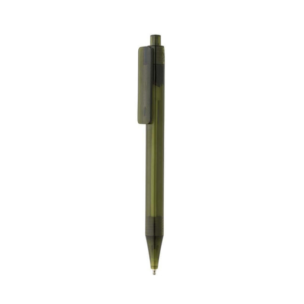 GRS rPET X8 transparenter Stift, grün