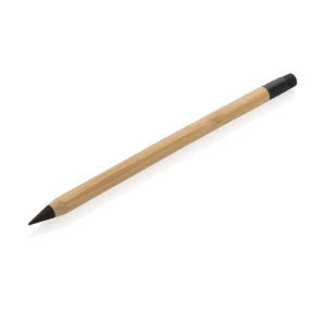 FSC®-Bambus Infinity-Stift mit Radiergummi, braun - Reklamnepredmety