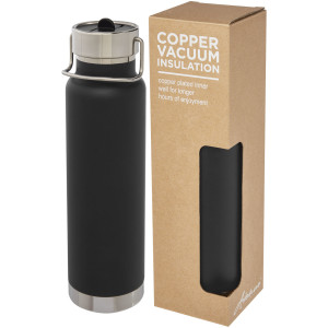 Thor 750 ml Kupfer-Vakuum Sportflasche mit Trinkhalm - Reklamnepredmety