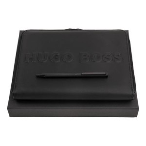 Set HUGO BOSS Black (ballpoint pen & conference folder A5) - Reklamnepredmety