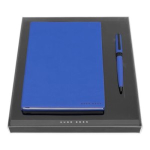 Set HUGO BOSS Blue (ballpoint pen & note pad A5) - Reklamnepredmety