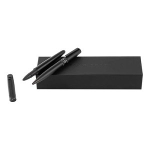 Set Illusion Gear Black (ballpoint pen & rollerball pen) - Reklamnepredmety