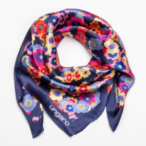 Silk scarf Chiara Navy - Reklamnepredmety