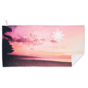 Plnofarebná plážová osuška s elastickou páskou - Reklamnepredmety