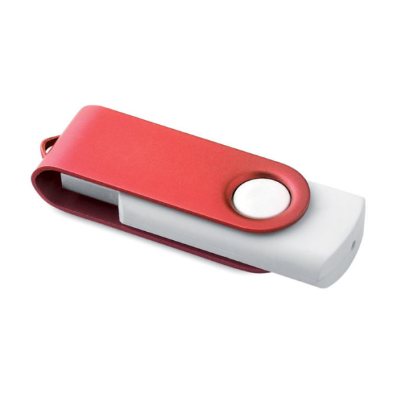 USB pamäťová karta s farebným kovovým otočným krytom, potlač alebo gravírovanie v cene