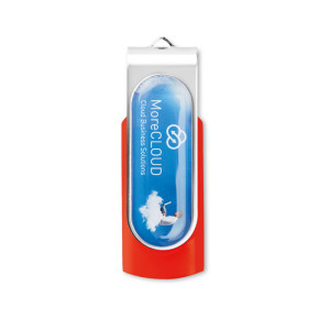 USB flash disk s plnofarebným logom s doming efektom v cene - Reklamnepredmety