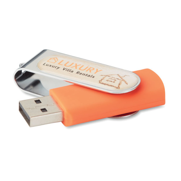 USB flash disk s plnofarebným logom s doming efektom v cene