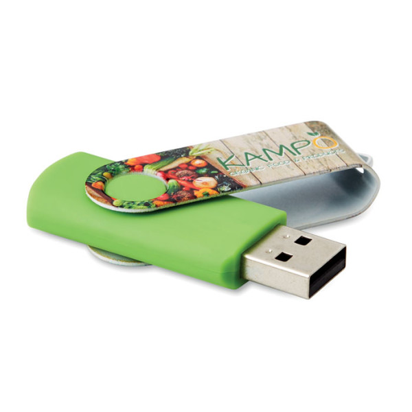 USB disk s plnofarebnou potlačou kovového klipu