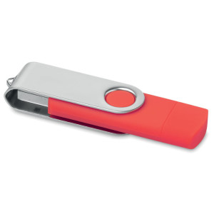 Populárna USB flash pamäť vo verzii OTG, s potlačou - Reklamnepredmety