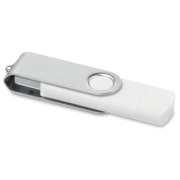 Populárna USB flash pamäť vo verzii OTG, s potlačou