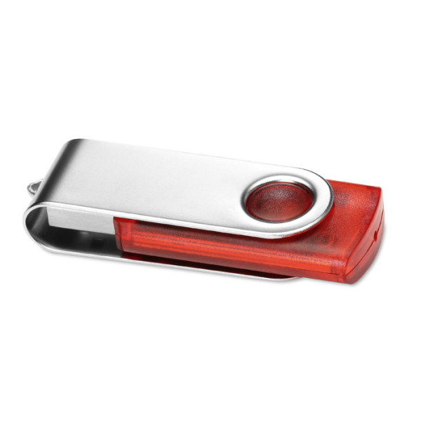 USB 3.0 kľúč s priehľadným telom a kovovým krytom, s potlačou alebo gravírovaním v cene