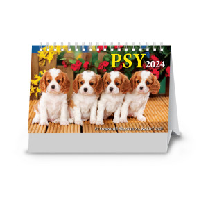 Stolový kalendár Psy stolový 2024 - Reklamnepredmety