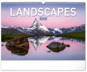 Nástenný kalendár Krajiny 2024, 48 × 33 cm - Reklamnepredmety