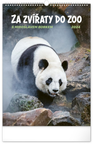 Nástenný kalendár Za zvieratami do zoo 2024, 33 × 46 cm - Reklamnepredmety