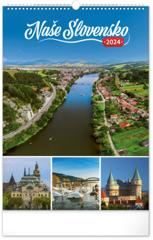 Nástenný kalendár Naše Slovensko 2024, 33 × 46 cm - Reklamnepredmety