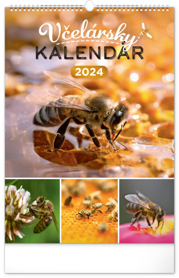 Nástenný Včelársky kalendár 2024, 33 × 46 cm