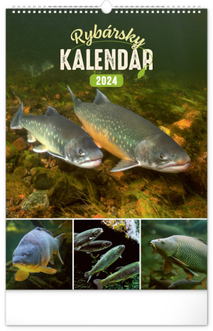Nástenný kalendár Rybársky 2024, 33 × 46 cm - Reklamnepredmety