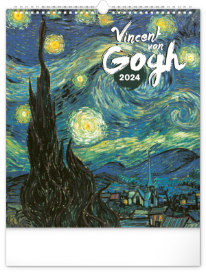 Nástenný kalendár Vincent van Gogh 2024, 30 × 34 cm - Reklamnepredmety
