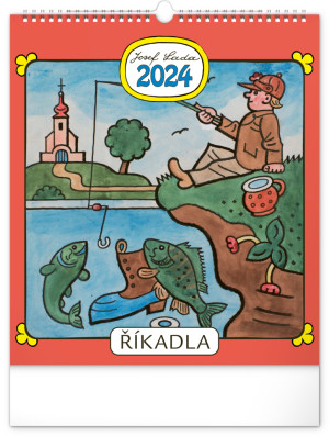 Nástenný kalendár Josef Lada – Riekanky CZ 2024, 30 × 34 cm - Reklamnepredmety
