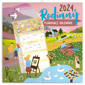 Rodinný plánovací kalendár 2024, 30 × 30 cm - Reklamnepredmety